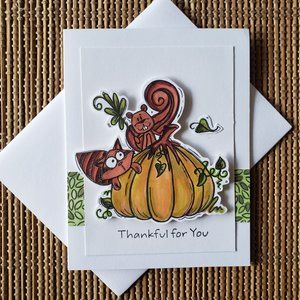 Handmade Thanksgiving Card with Sentiment